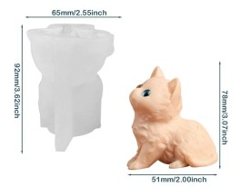 Molde silicona gatito sentado